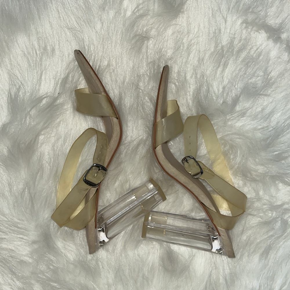 Clear Block Heels - Picture 3 of 4